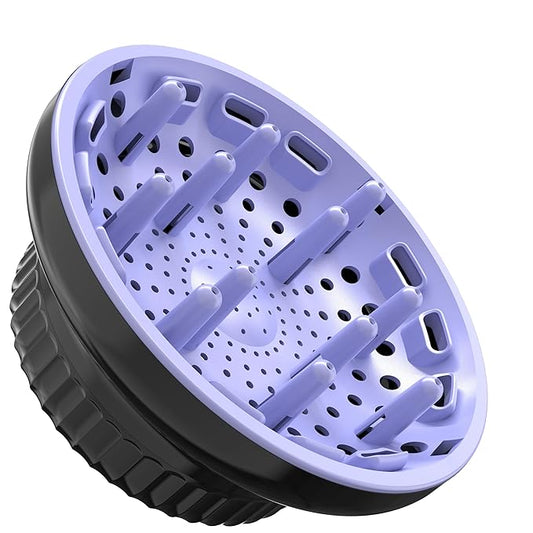 Universal Portable Blow Dryer Diffuser for Curly and Natural Wavy Hair, Hair Dryer Diffuser for Curly and Natural Wavy Hair (Black&Purple)