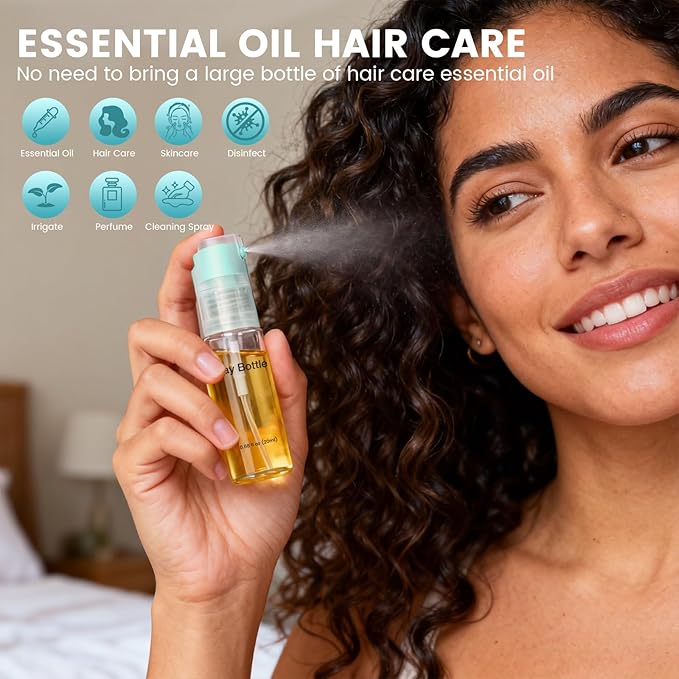 4 Pack Refillable Spray Bottle, Reversible Small Empty Spray Bottle with Fine Mist, Leak Proof - for Cleaning Solutions, Mosquito prevention, Face & Hair Mist - 4pk 0.68 OZ / 20 ML