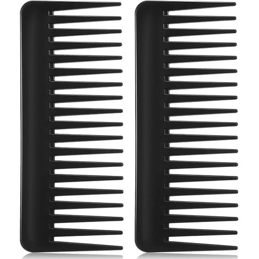 Patelai Wide Tooth Comb Large Hair Detangling Comb for Curly, Wet Dry Hair, No Handle Detangler Accessories(Black)