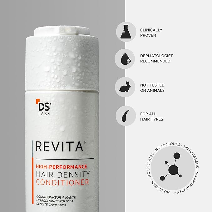 DS Labs Revita Conditioner, 205 mL – Scalp Refreshing Hydration for Fuller Looking, Weightless Hydration, Caffeine, Turmeric, Sulfate & Silicone Free, Color Safe, For Men & Women