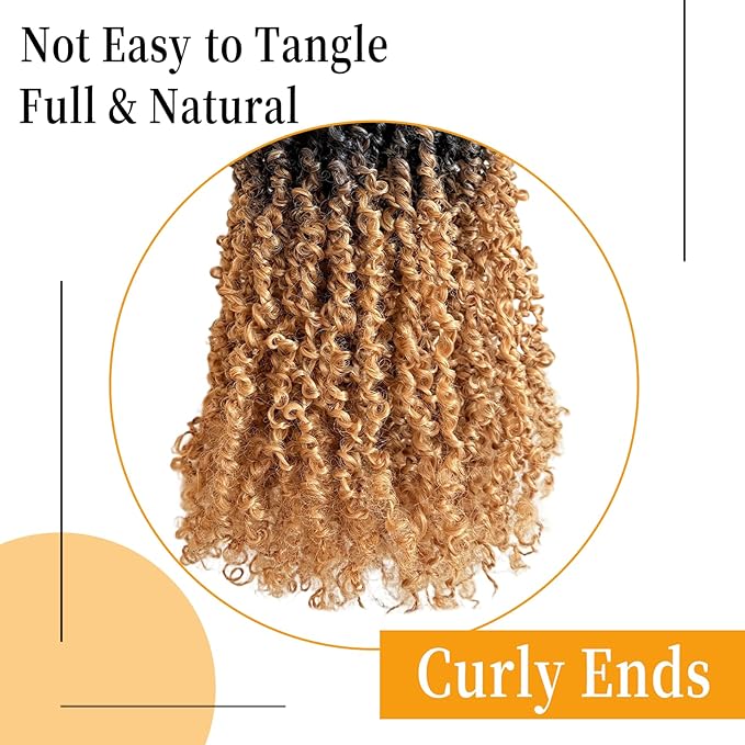 10 Inch Pre-Looped Yanky Twist Crochet Hair, 30 Strands/Pc, Mini Passion Twists, Senegalese Braiding Hair (OT27, 8 Pcs/Pack)