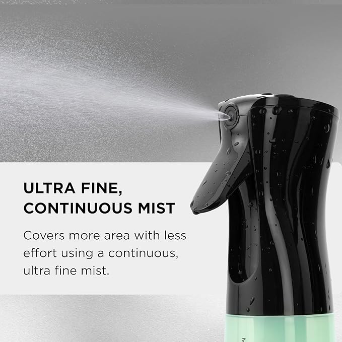 Style Factor Edge Booster Mist Spray Bottle for Hair (10.1oz/300ml) - Continuous Ultra Fine Mist Sprayer – For Hairstyling, Salons, Cleaning, Plants, Essential Oil & More - Red