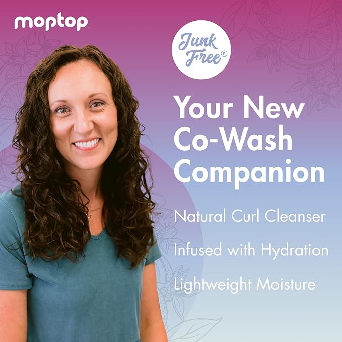 MopTop Cowash Cleansing Conditioner – Curly Hair Conditioner to Restore Moisture, Reduce Frizz & Boost Manageability, Sulfate & Paraben Free Hair Care for All Hair Textures (Citrus Medley, 2pk)