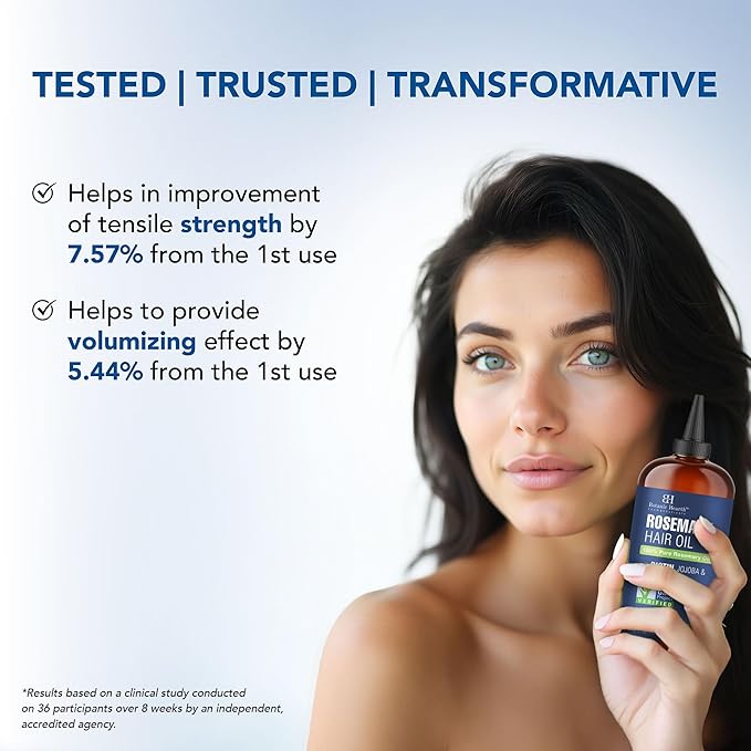 Botanic Hearth Hair Oil for Hair Growth | Rosemary Oil for Hair Growth with Biotin, Castor & Jojoba | Scalp Oil & Dry Scalp Treatment | Color Safe | All Hair Types | 16 Fl Oz