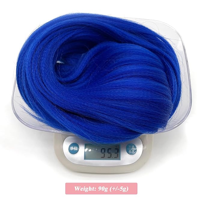 UPruyo Blue Braiding Hair Pre Stretched 26 inch Long Kids Prestretched Braiding Hair Extensions for Micro Box Braids Synthetic Clean Therapy Knotless Braiding Hair (Blue 3packs)