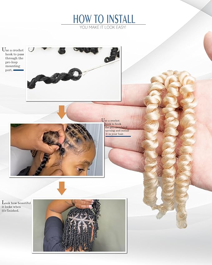 Short Passion Twist Crochet Hair for Black Women and Kids,Pre-Twisted Pre Looped Passion Twist Hair,4 Inch 8 Packs Blonde Short Bob Spring Twist Bohemian Braids,Curly Hair Extensions(4"-8P,613#)