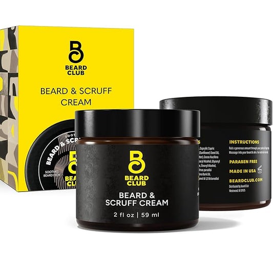 The Beard Club Biotin Beard Cream - Moisturizing and Hydrating Shea Beard Butter for Healthier Facial Hair & Skin