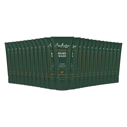 SheaMoisture Beard Wash for a Full Beard Maracuja Oil & Shea Butter to Deep Clean and Refresh Beards 6 oz (Pack of 24)