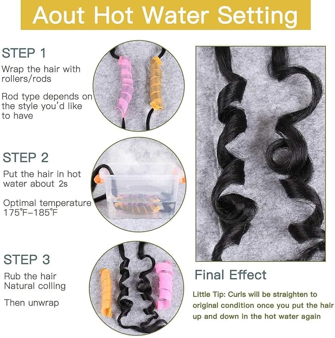 Leeven 8 Packs Pre-stretched 20 Inch Braiding Hair Extensions Yaki Texture Professional Crochet Braids Hair Hot Water Setting Synthetic Hair For Crochet Butterfly Braids(27613#)