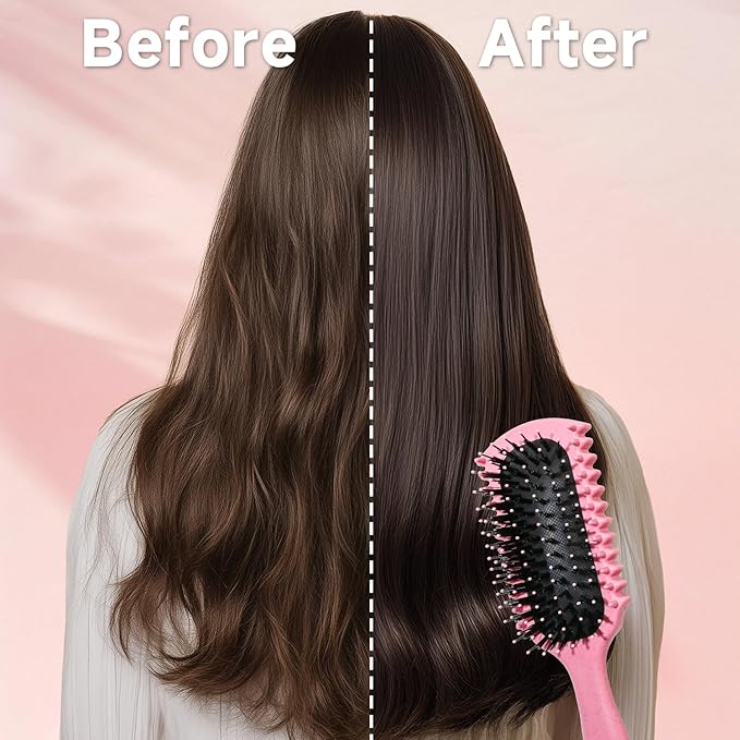 Curl Defining Brush, Curly Hair Brush Products With 3 Pcs Slick Back Hair Brush Set Bristle Brush Edge Control Teasing Comb for women (Purple)