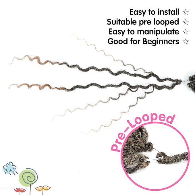 Fulcrum Goddess Locs Crochet Hair 18 Inch, 8 Packs New Faux Locs Crochet Hair for Black Women, Crochet locs with Curly Ends (18Inch (Pack of 8), T27#)