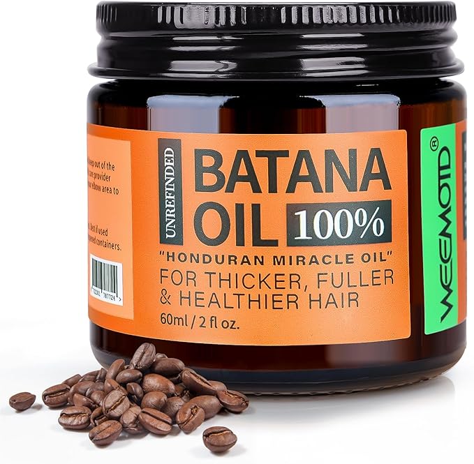 Unrefined Batana Oil for Hair Growth, Dr. Sebi Raw Batana Oil from Honduras, Hair Mask Hair Growth Oil with Organic and Natural Ingredients (2 fl oz, Espresso Coffee)