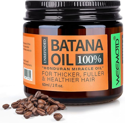Unrefined Batana Oil for Hair Growth, Dr. Sebi Raw Batana Oil from Honduras, Hair Mask Hair Growth Oil with Organic and Natural Ingredients (2 fl oz, Espresso Coffee)