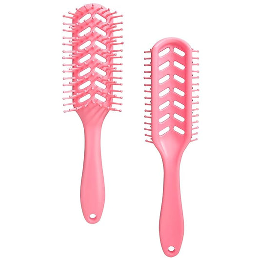 KUWA Detangling Brush for Curly, Thick & Straight Hair - Paddle Brush for Wet & Dry Hair - Pain-Free Detangling