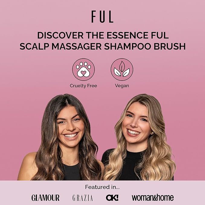 FUL Scalp Massager with Super Soft Silicone Brush for Hair Growth and Exfoliating Scalp, Ideal Scalp Massager Hair Growth Tool and Scalp Brush for Stimulating Hair and Cleansing