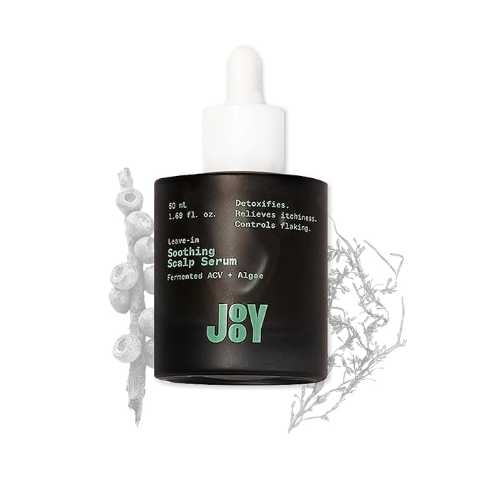 JooY Soothing Scalp Serum | Sensitive & Itchy Scalp Relief | Lightweight Leave-In Treatment | Detox & Hydrate with Fermented Apple Cider Vinegar, Niacinamide, Tea Tree & Witch Hazel