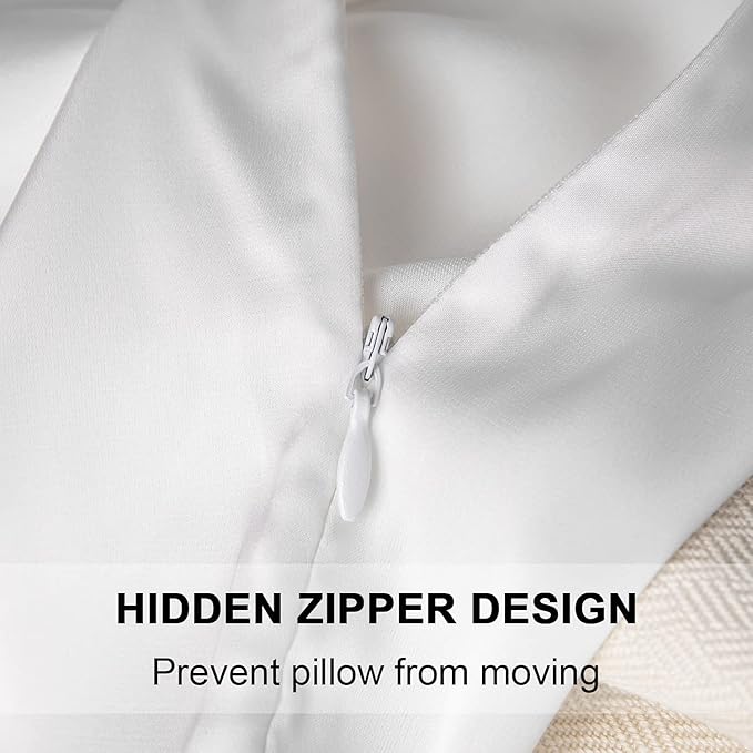 Mulberry Silk Pillowcase for Hair and Skin,Toddler Size Kids Silk Pillow Case with Hidden Zipper,Allergen Proof Dual Sides Soft Breathable Smooth Silk Pillow Cover(Toddler,White)