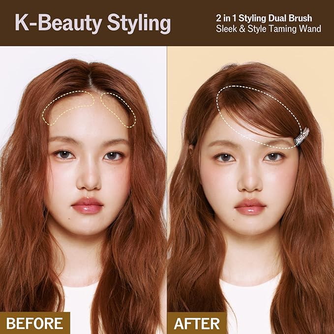 Hard Fix Hair Mascara – Strong Hold, Edge Control, Slick Back Stick with Dual-Brush Design for Precision Styling, Non-Greasy All-Day Fix, Easy-Wash Formula