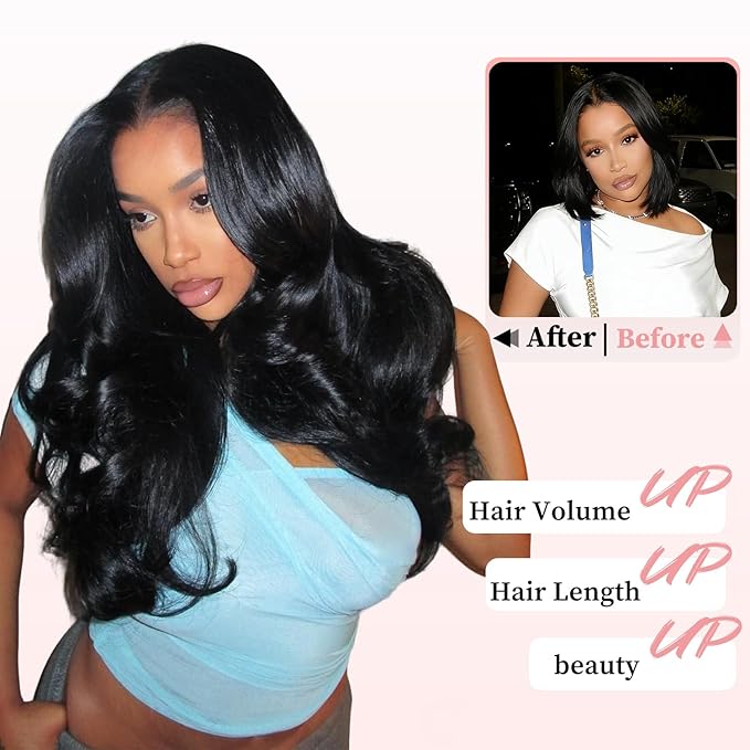 12A Human Hair Bundles with Closure Body Wave Bundles 20 22 24+18 Inch 5X5 HD Lace Closure Human Hair 100% Brazilian Virgin Hair Extensions 3 Bundles Deals Hair Quick Weave Bundle for Women