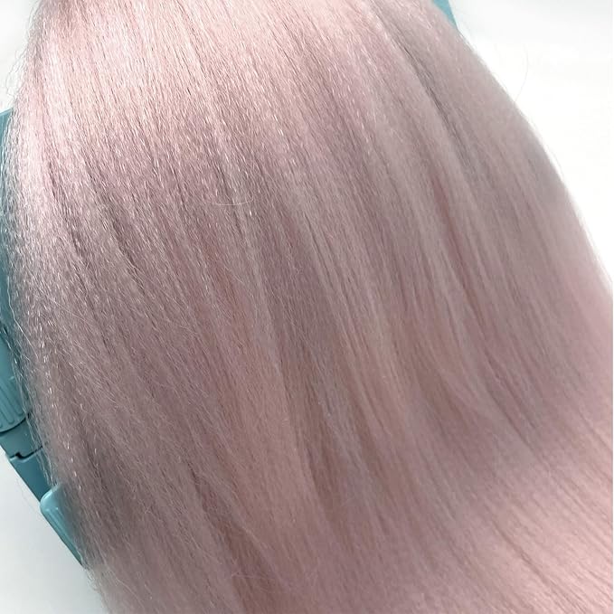 Rose Gold Pink Braiding Hair Pre Stretched 26 Inch Light Pink Colored Hair Extensions for Braiding Crochet Hair Box Braids Micro Jumbo Pre Stretched Braiding Hair 3 Pack