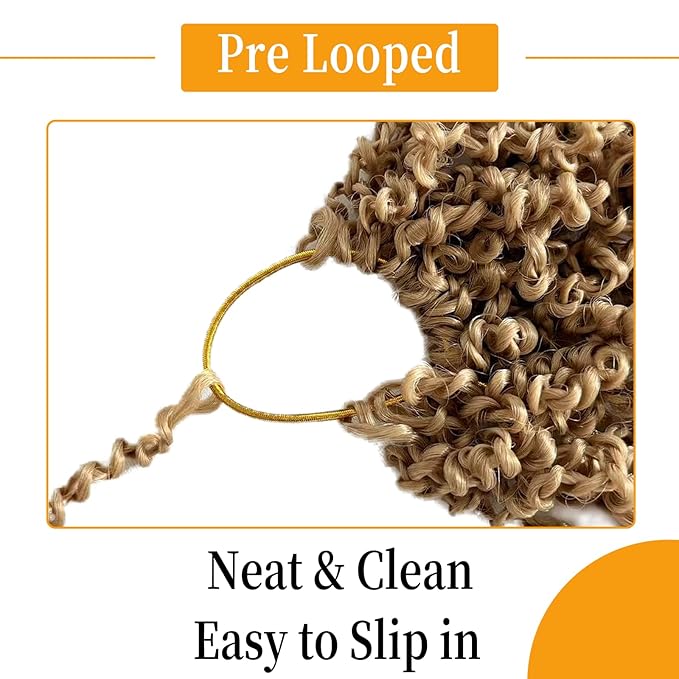 12 Inch Pre-Looped Yanky Twist Crochet Hair, 30 Strands/Pc, Mini Passion Twists, Senegalese Braiding Hair (27#, 8 Pcs/Pack)