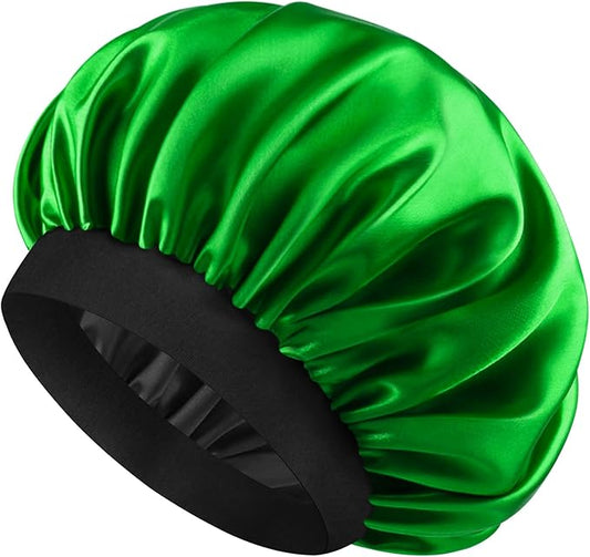Satin Silk Bonnet for Men & Women, Double Layer Silk Sleep Bonnets, Soft Satin Lined Bonnet for Curly & Natural Hair