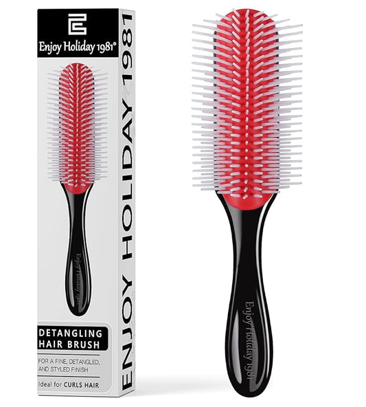 Curly Hair Brush for Women Men Curl Defining Hairbrush Small Mini Detangler Edge Combs Barber Styling Tools Travel Accessories Cruise Ship Essential 2030 Beach Vacation Must Have Gift