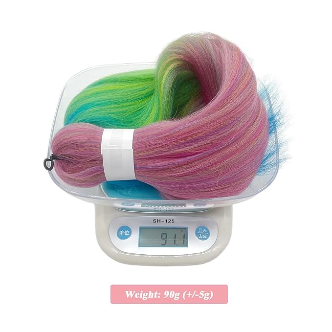 A Yuchen Colored Ombre Braiding Hair Pre Stretched Prestretched Braiding Hair Ombre Kanekalo Hair Extensions for Braiding Synthetic Knotless Kids Micro Jumbo Box Braids Hair