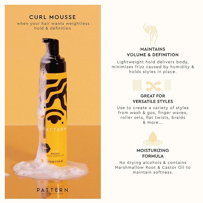 PATTERN Beauty by Tracee Ellis Ross Curl Mousse 8 fl oz- Volume and Hold for Curly Hair 3a-4c