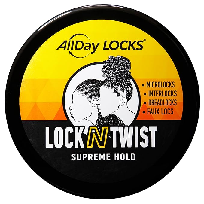 AllDay Locks Lock N Twist (10 oz) | Supreme Hold, No Frizz or Flaking | Hydrating, Nourishing Locking Gel | Grape & Avocado-Infused | Lock & Twist Braids, Locks, Twists, Cornrows | 10 oz