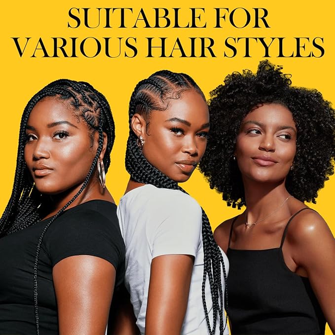 Edge Control for Black Women with Castor Oil & Biotin - Strong Hold Braiding Curly Hair Gel Edge Control Wax - Hair Styling Wax Non-Greasy, Non-Flaking, Supports Hair Growth, For All Hair Types 5.3 OZ