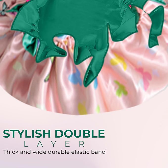 Discover Premium Ruffle Silk Satin Sleeping Bonnets Hair, Moisture Retention, and All-Night Comfort.