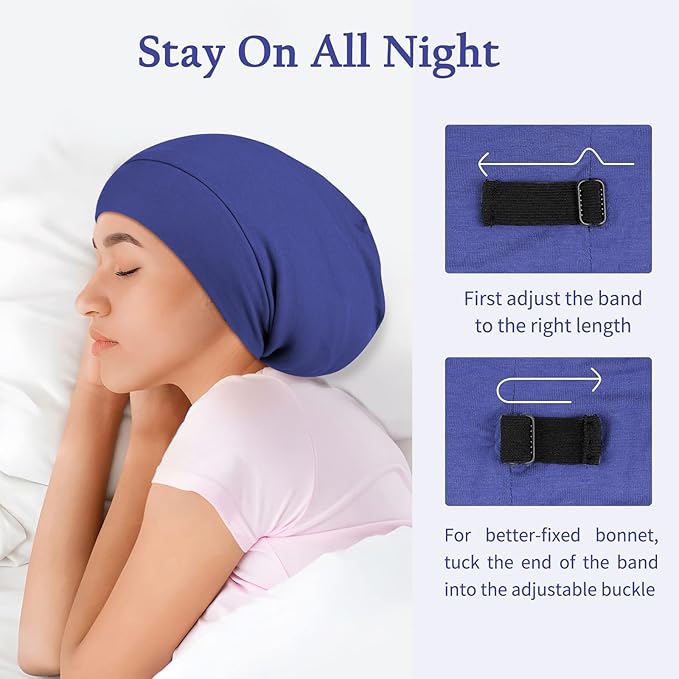 OLESILK 100% Mulberry Silk Bonnet for Sleeping Women, Silk Hair Wrap for Sleeping, Silk Sleep Bonnet for Women&Men, Real Silk, Not Satin