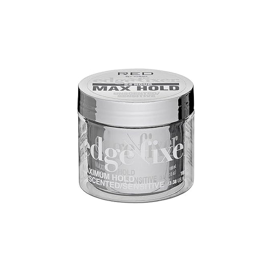 Red by Kiss Edge Fixer 24 Hour Maximum Hold Edge Wax No Flaking Biotin B7 Infused Hair Gel 3.38 fl.oz (Unscented)