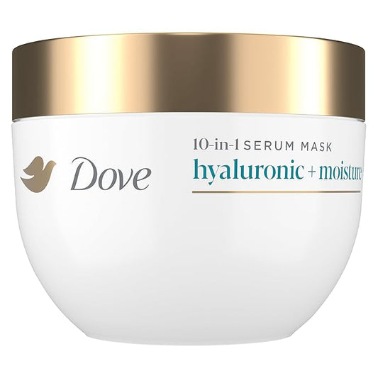 Dove Hair Hyaluronic Moisture for Dry Hair 10-in-1 Hydrating Hair Mask with Bio-Protein Care Technology and Hyaluronic Serum 9.2 Fl Oz
