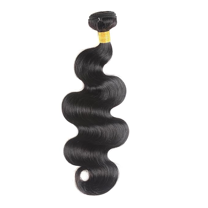 12A Human Hair Bundles Body Wave One Bundle 100% Unprocessed Brazilian Virgin Hair Bundles Double Weft Weave Body Wave Human Hair Natural Black Color (one bundle, 30)
