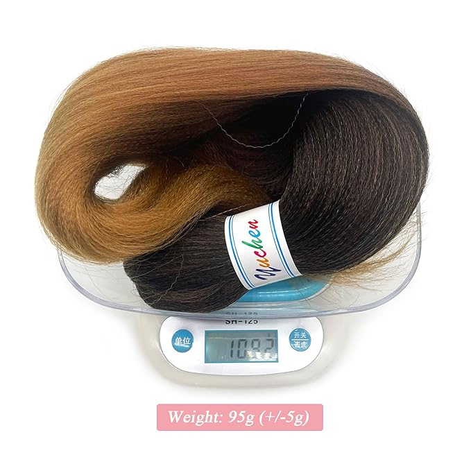 Ombre 1b/30/27 Braiding Hair Pre Stretched Kanekalo Braids Colored Hair Extensions for Braiding Hypoallergenic Knotless Pre-Stretched Braiding Hair 26 Inch Brown Ombre Braiding Hair