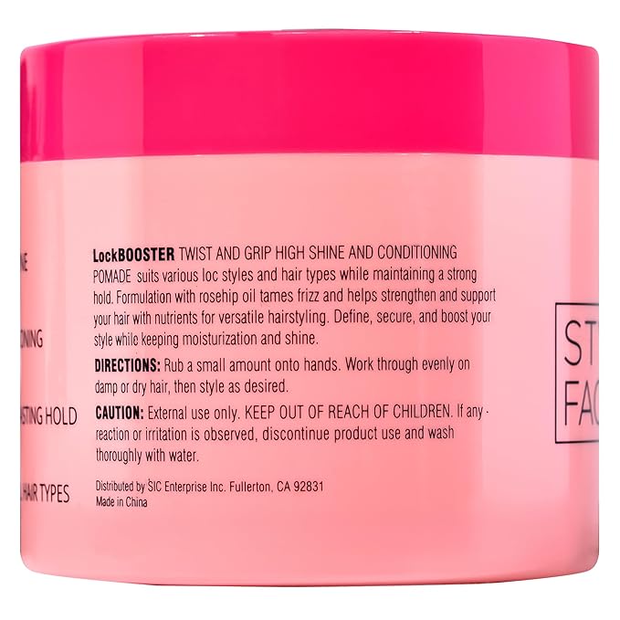 Style Factor Lock BOOSTER Twist & Grip Braid Gel (10.1 Oz.) with Rosehip Oil— Strong Hold, Flake-Free, Frizz-Free Hair Braiding Gel for Defined & Long-Lasting Twists, Locs & Braids