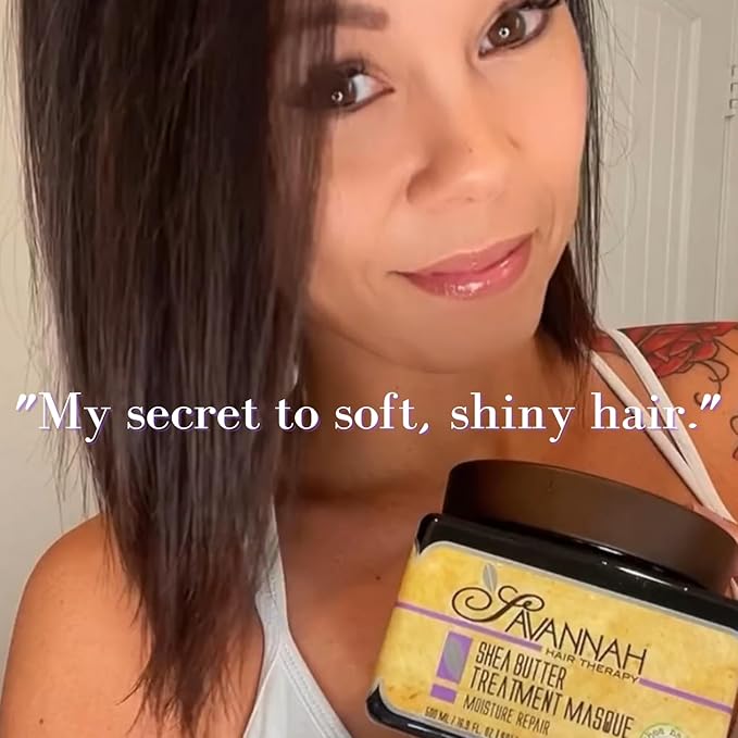 Savannah Hair Mask with Keratin & Shea Butter – Deep Conditioning Hair Treatment for Dry, Damaged & Curly Hair – Repairs, Strengthens & Restores Shine – 16.9 fl oz
