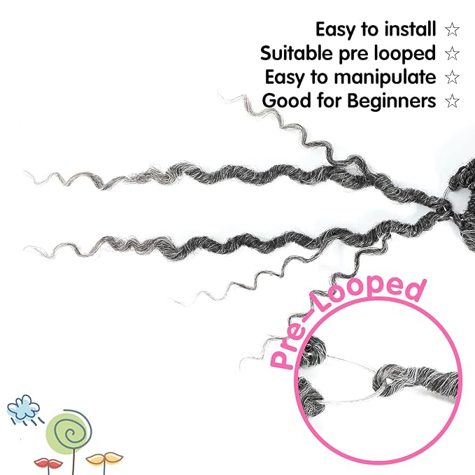 Fulcrum Goddess Locs Crochet Hair 10 Inch, 8 Packs New Faux Locs Crochet Hair for Black Women, Crochet locs with Curly Ends (10Inch (Pack of 8), Tgray#)