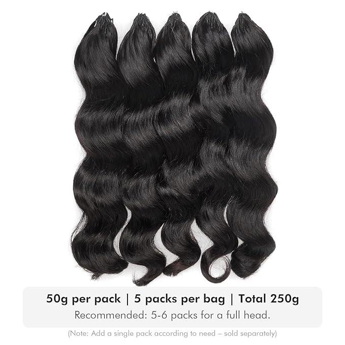 ToyoTress Feather Crochet Human Hair - 10 Inch 250G Ocean Wave Human Crochet Hair For Black Women Natural Color Invisible Knotless Water Deep Curly Braiding Hair (10 Inch, 1B-250G)