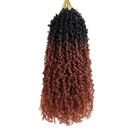 12 Inch Pre-Looped Yanky Twist Crochet Hair, 30 Strands/Pc, Mini Passion Twists, Senegalese Braiding Hair (OT350, 8 Pcs/Pack)