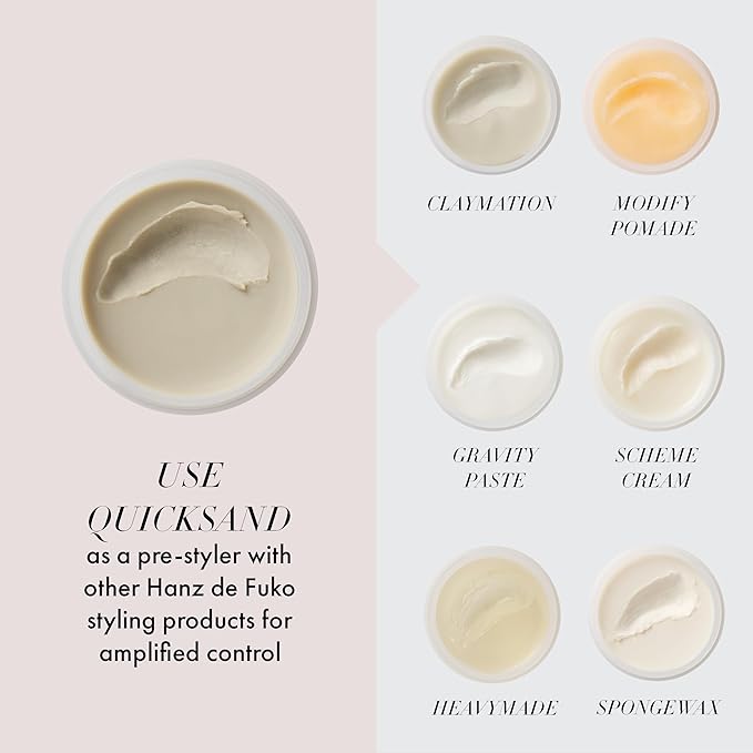 Hanz de Fuko Quicksand – Premium Men’s Hair Styling Wax & Dry Shampoo for a High Hold, Ultra Matte Finish – Ideal Texture Product for Thin, Thick and All Hair Types – 2 oz, Travel Size