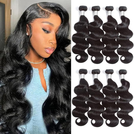 Beauty Princess Brazilian Human Hair Bundles Body Wave 10A Human Hair Weave 4 Bundles 22 24 26 28inch