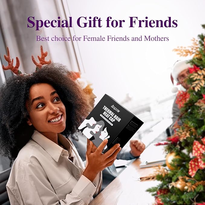 Thermal Steam Cap for Natural Hair Treatment: 10-Level Heating Cap for Deep Conditioning and Hair Steaming - Quick Heat-Up, Purple