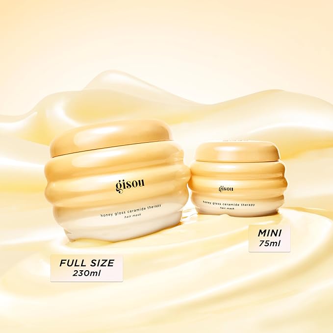 Gisou Honey Gloss Ceramide Therapy Hair Mask Mini – Deep Repair & Hydration with Mirsalehi Honey, Ceramides & Hyaluronic Acid, 2.5 fl oz