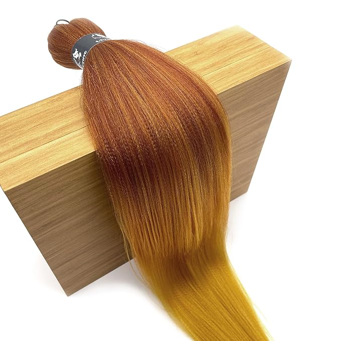Ombre Braiding Hair Pre Stretched Ginger Golden Box Braids Kanekalo Colored Braiding Hair Extensions for Braiding Knotless Prestretched Pre Sectioned Braiding Hair Ombre 26 inch