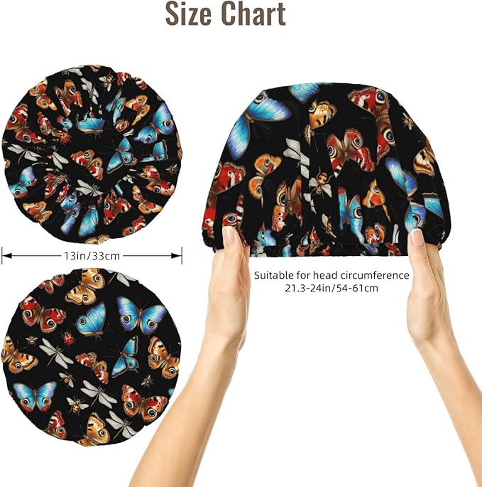 Silk Hair Bonnet for Sleeping, Double Layer Hair Bonnet for Curly Natural Frizz