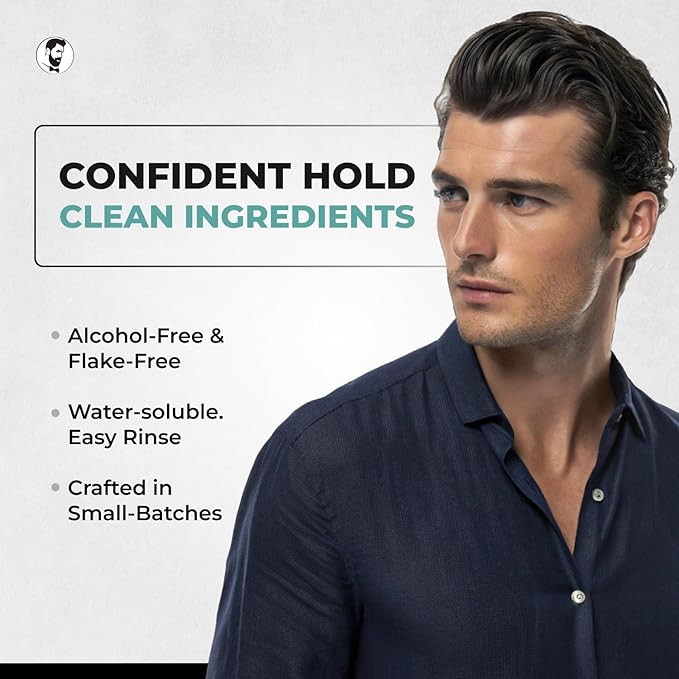 Gentlemen Republic 16oz Refined Hair Gel w/Pump - Professional Formula for 24 Hour Shine and Hold, Humidity Resistant, 100% Alcohol-Free and Never Flakes, Made in the USA