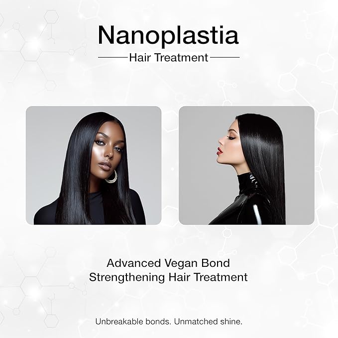 GK HAIR Vegan Nanoplastia Smoothing Hair Treatment – Brazilian keratin for frizz control – Deep conditioning hair mask for damaged, dry, curly hair – salon-grade protein repair & heat protection